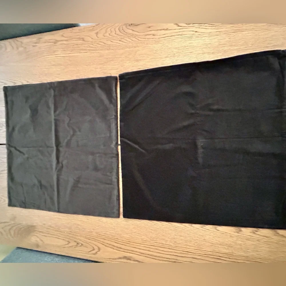 Set/2 of Black Velvet Pillow Covers